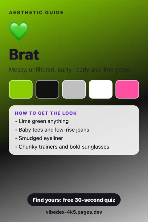 Brat aesthetic: colour palette and key pieces