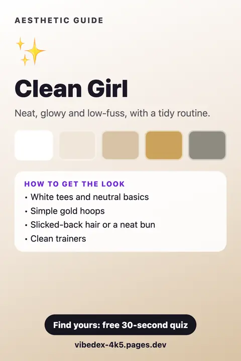 Clean Girl aesthetic: colour palette and key pieces