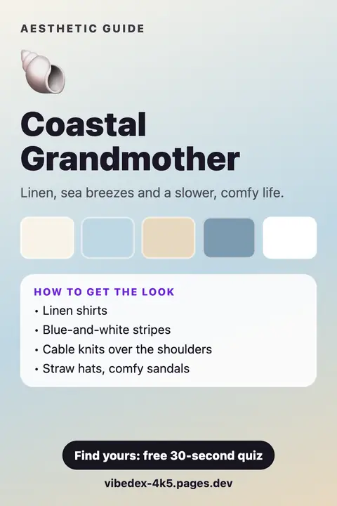 Coastal Grandmother aesthetic: colour palette and key pieces