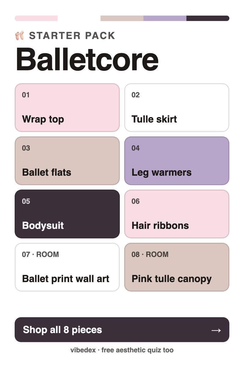 Balletcore starter pack: key pieces and room items
